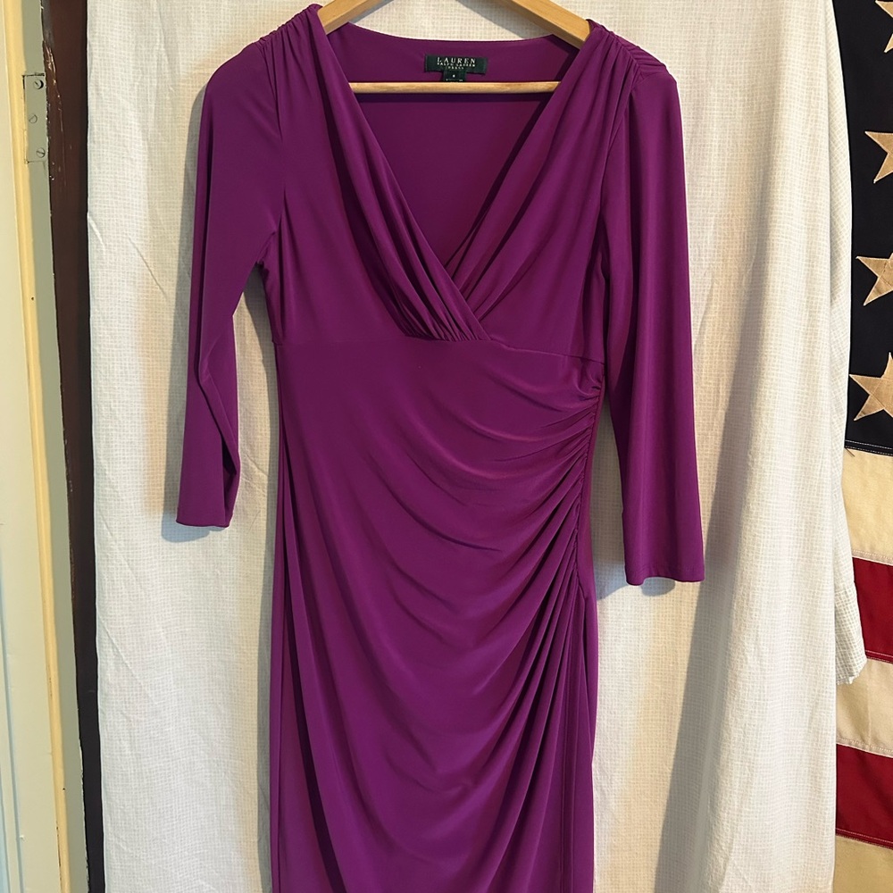 Ralph Lauren Purple Long Sleeve Dress